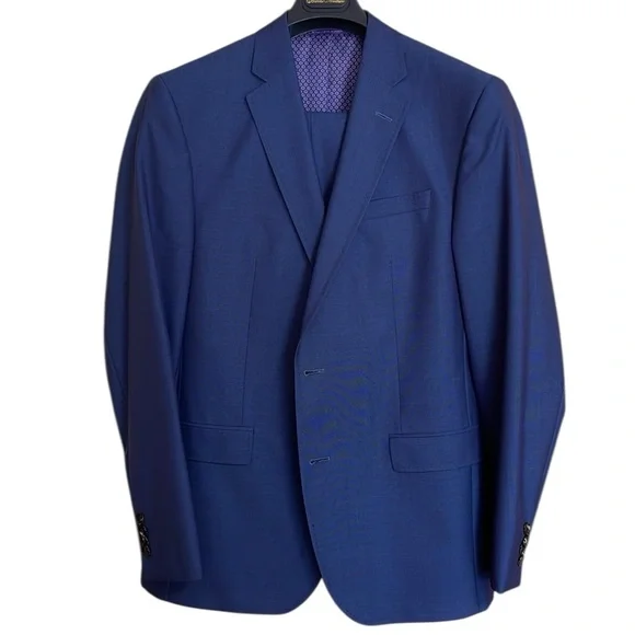 Ted Baker Mens 100% Wool Navy Suit and Pants